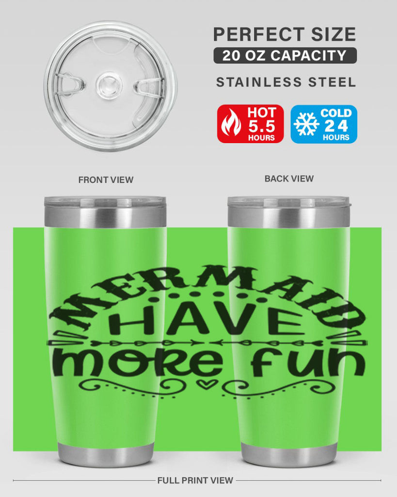 Mermaid have more fun 417#- mermaid- Tumbler