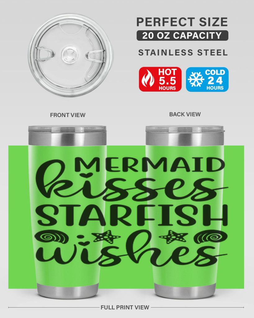 Mermaid kisses starfish wishes 426#- mermaid- Tumbler