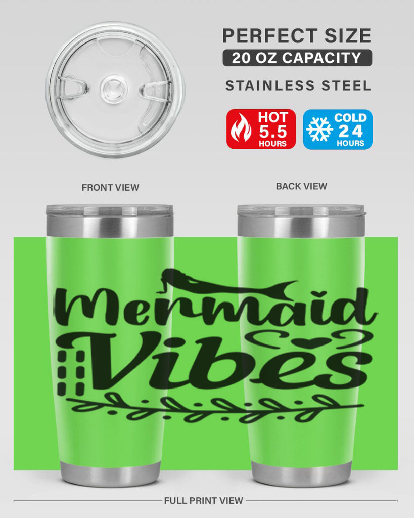 Mermaid vibes 454#- mermaid- Tumbler