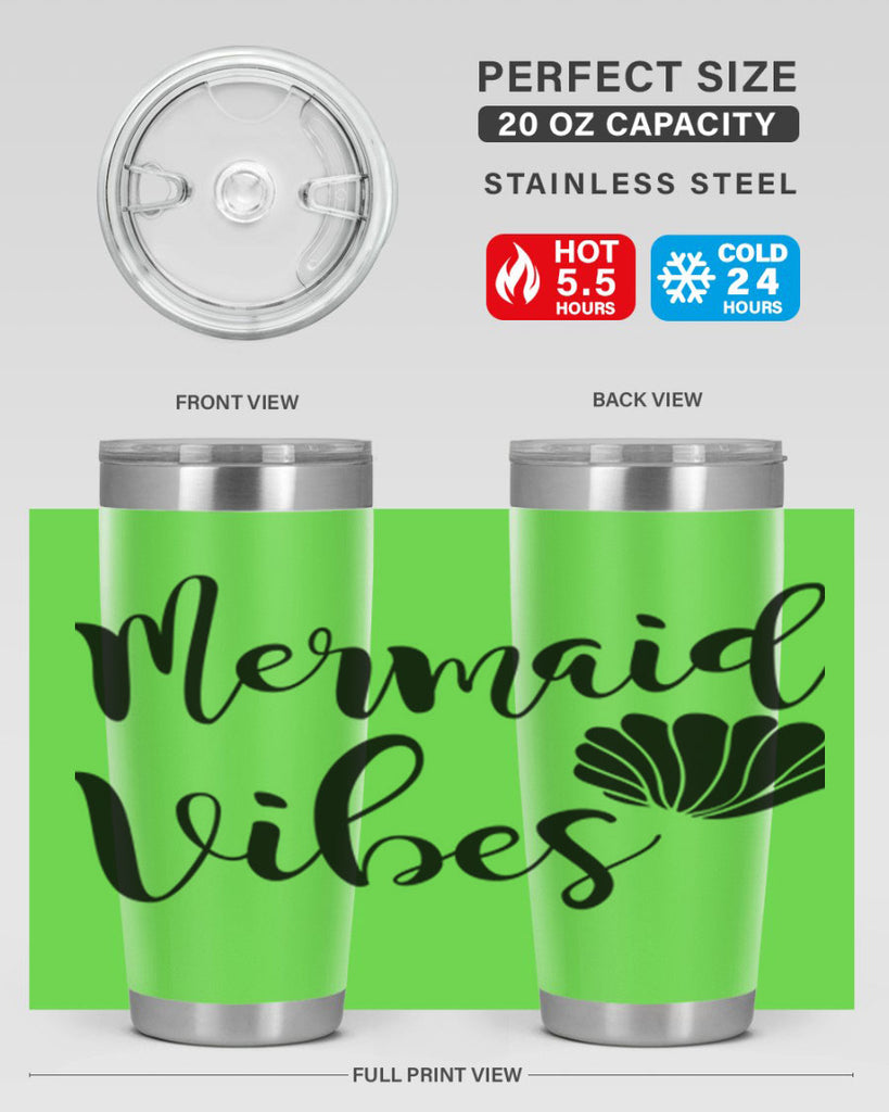 Mermaid vibes 464#- mermaid- Tumbler