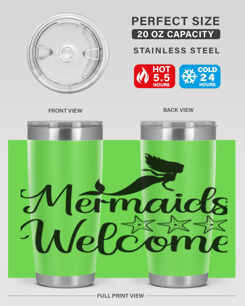 Mermaids welcome 498#- mermaid- Tumbler