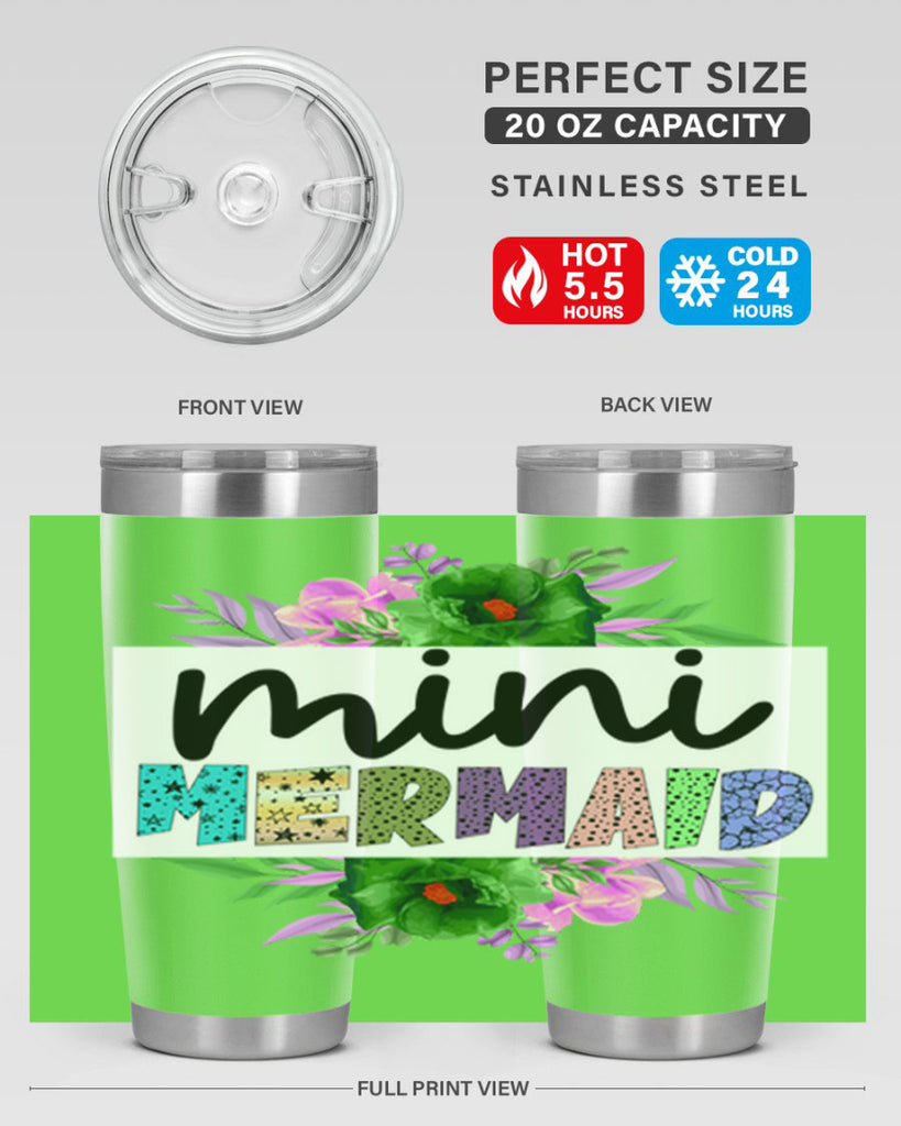 Mini Mermaid 505#- mermaid- Tumbler