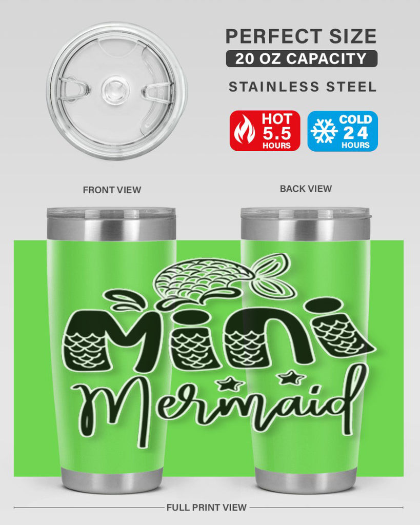 Mini Mermaid 508#- mermaid- Tumbler