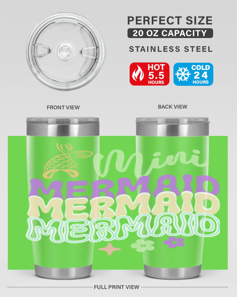 Mini Mermaid 509#- mermaid- Tumbler