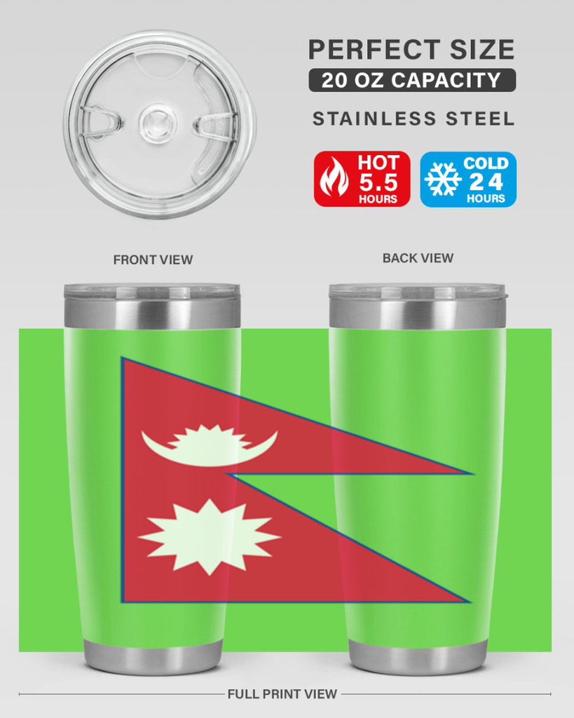 Nepal 76#- world flags- Tumbler