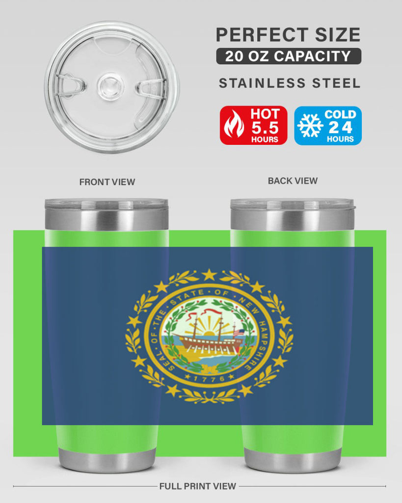 New Hampshire 23#- Us Flags- Tumbler