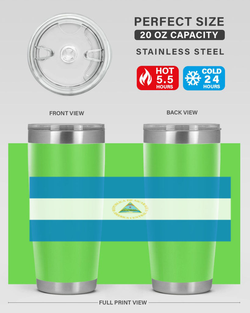 Nicaragua 73#- world flags- Tumbler