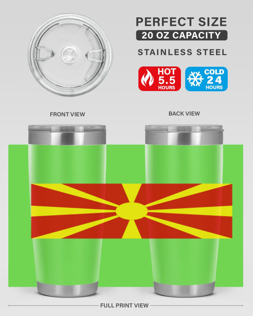 North Macedonia 69#- world flags- Tumbler