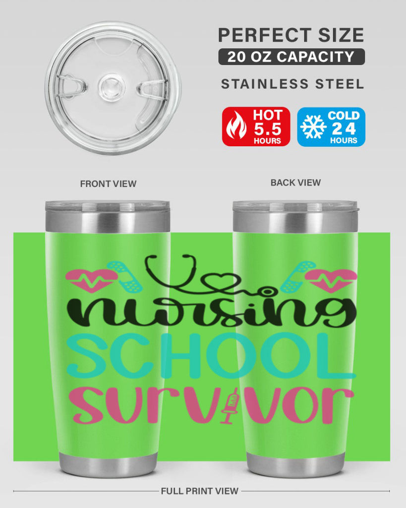 Nursing School Survivor Style Style 63#- nurse- tumbler
