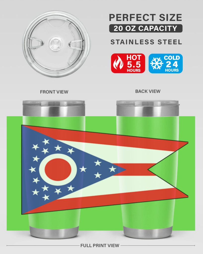 Ohio 17#- Us Flags- Tumbler