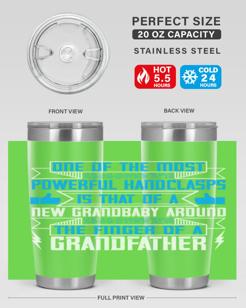 One of the most powerful handclasps is that of a new grandbaby 71#- grandpa - papa- Tumbler