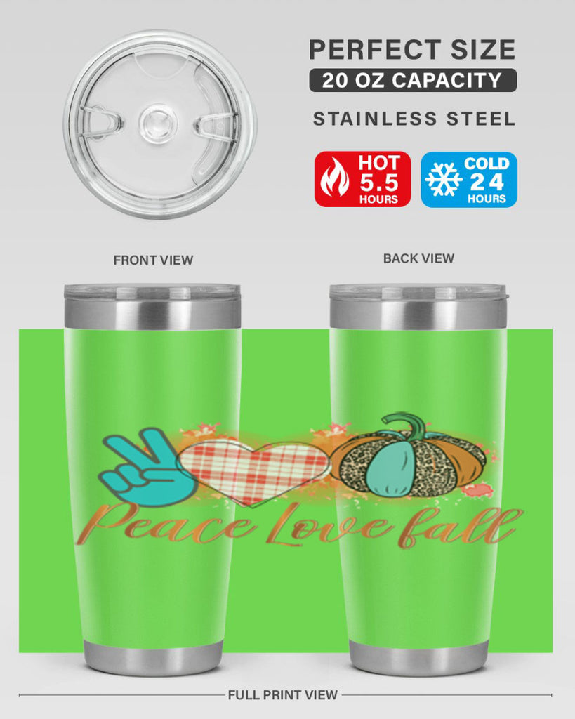 Peace Love Fall 466#- fall- Tumbler