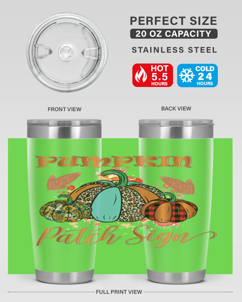 Pumpkin Patch Sign 530#- fall- Tumbler