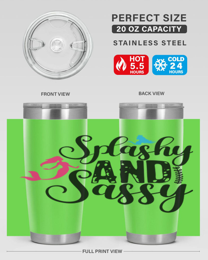 Splashy and Sassy 624#- mermaid- Tumbler