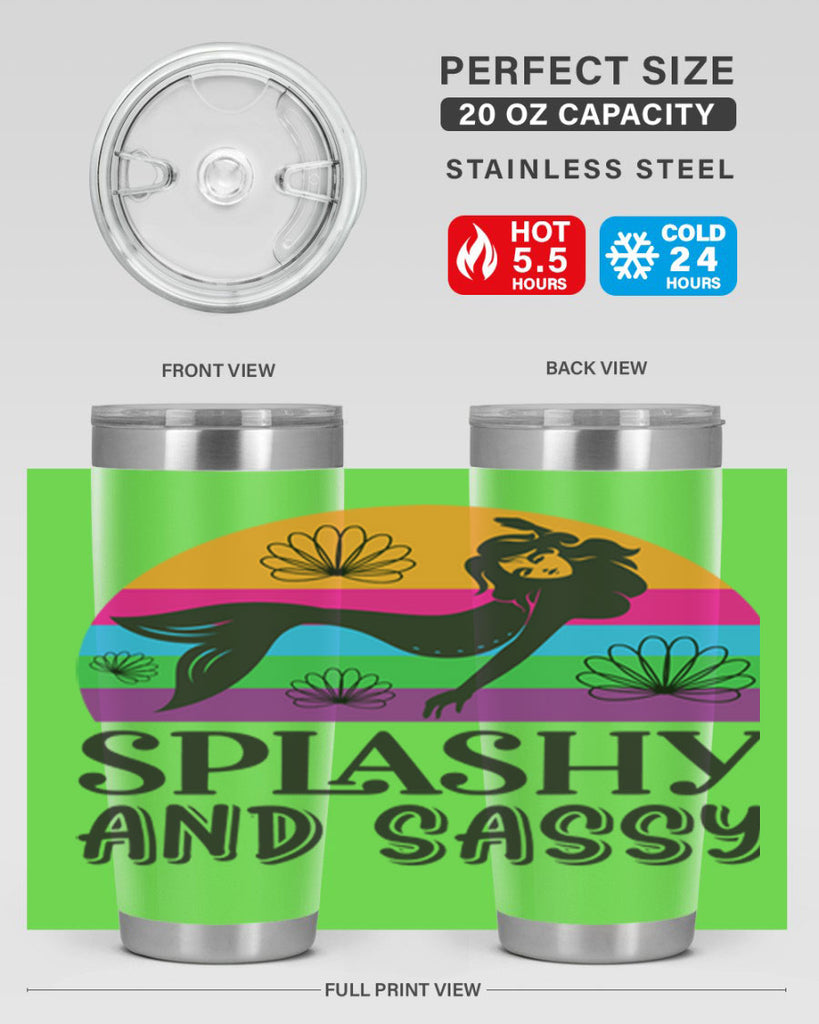 Splashy and sassy 623#- mermaid- Tumbler