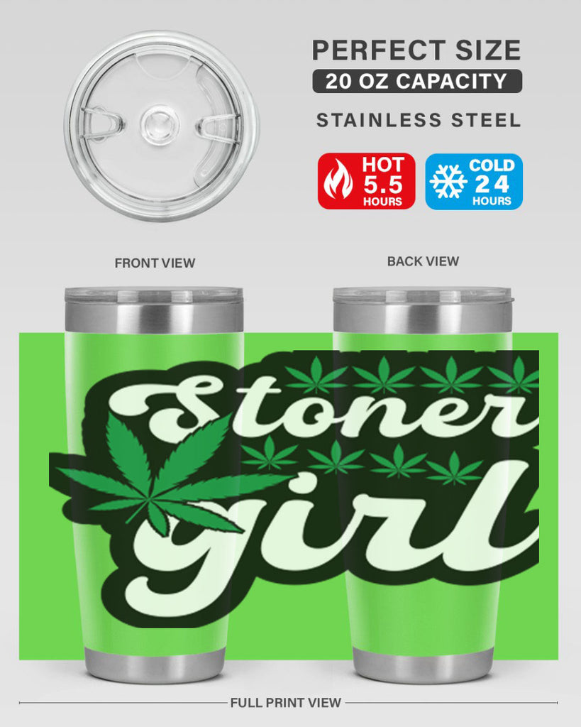 Stoner girl 263#- marijuana- Tumbler