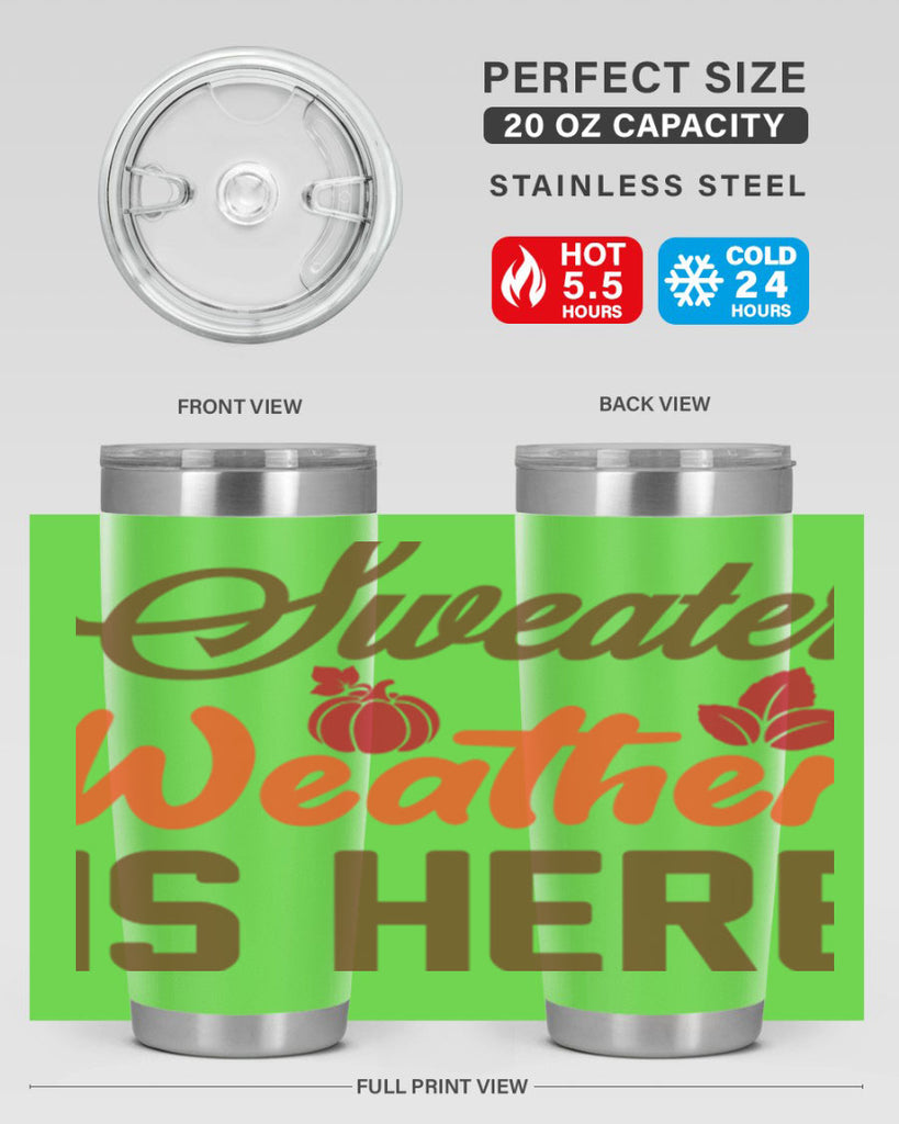 Sweater Weather is Here 585#- fall- Tumbler
