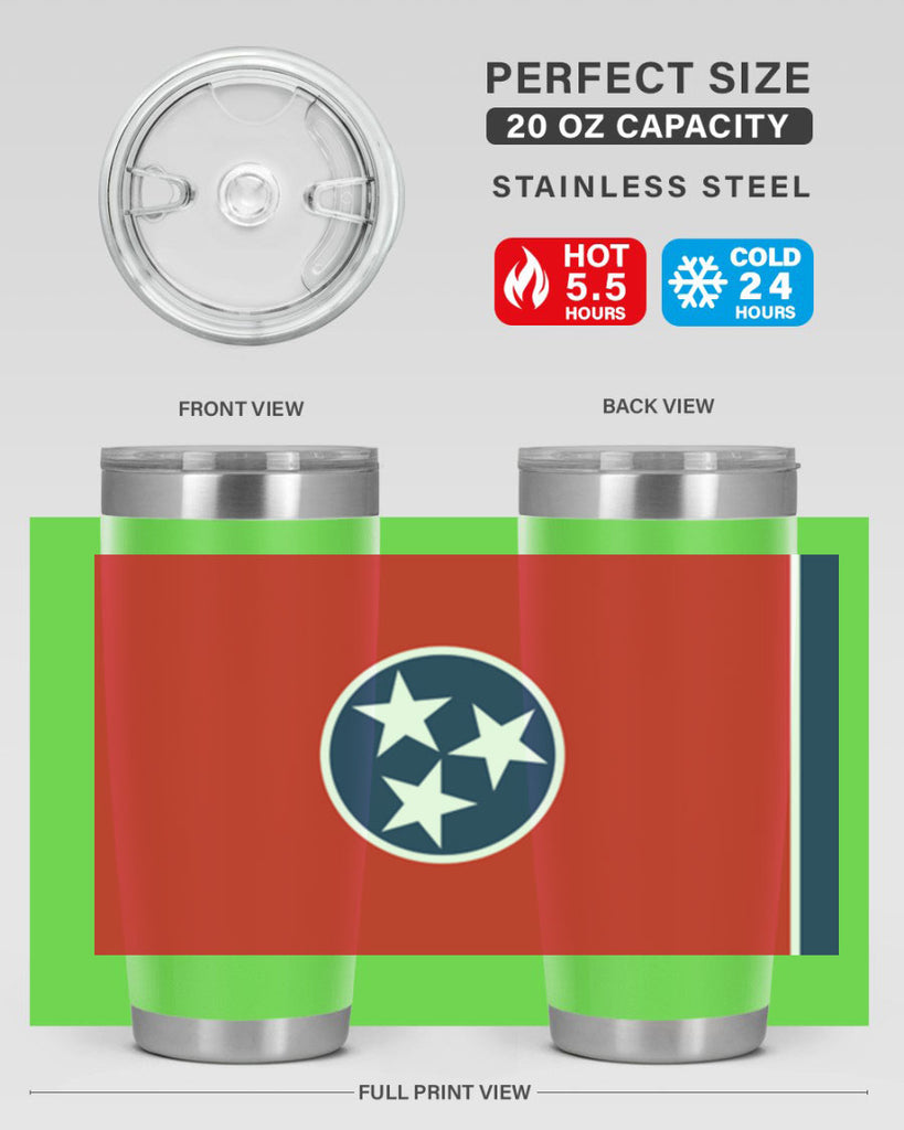 Tennessee 10#- Us Flags- Tumbler