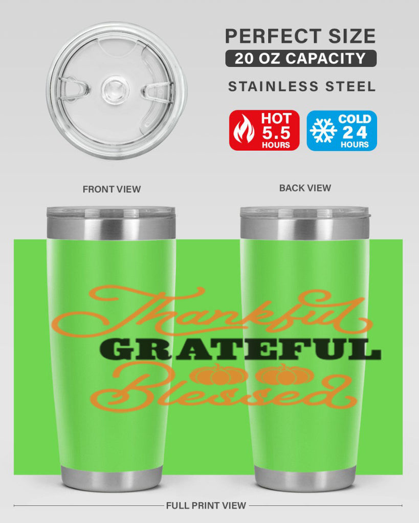 Thankful Grateful Blessed 604#- fall- Tumbler