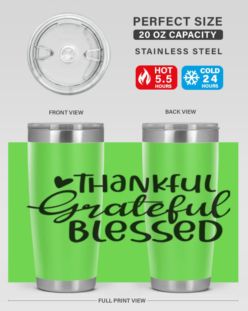 Thankful Grateful Blessed 605#- fall- Tumbler