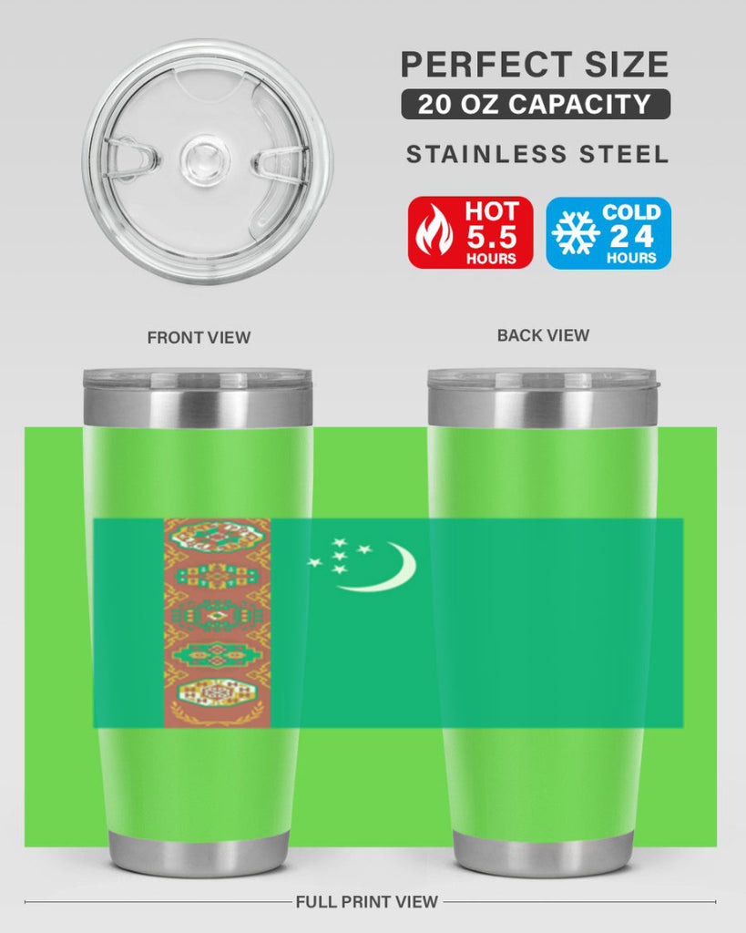 Turkmenistan 16#- world flags- Tumbler