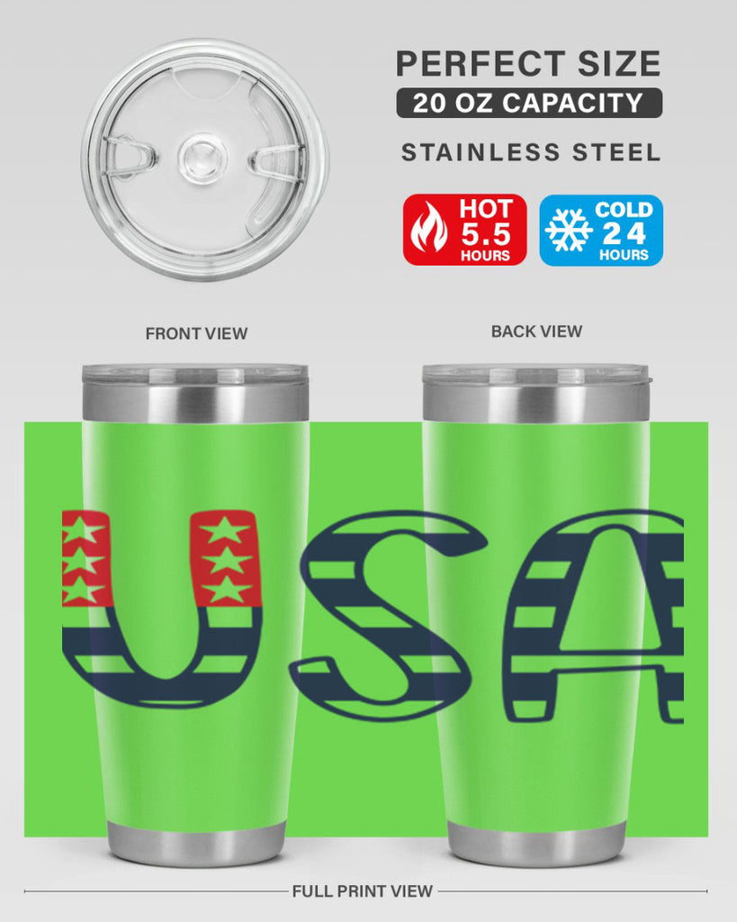 USA Style 184#- Fourt Of July- Tumbler