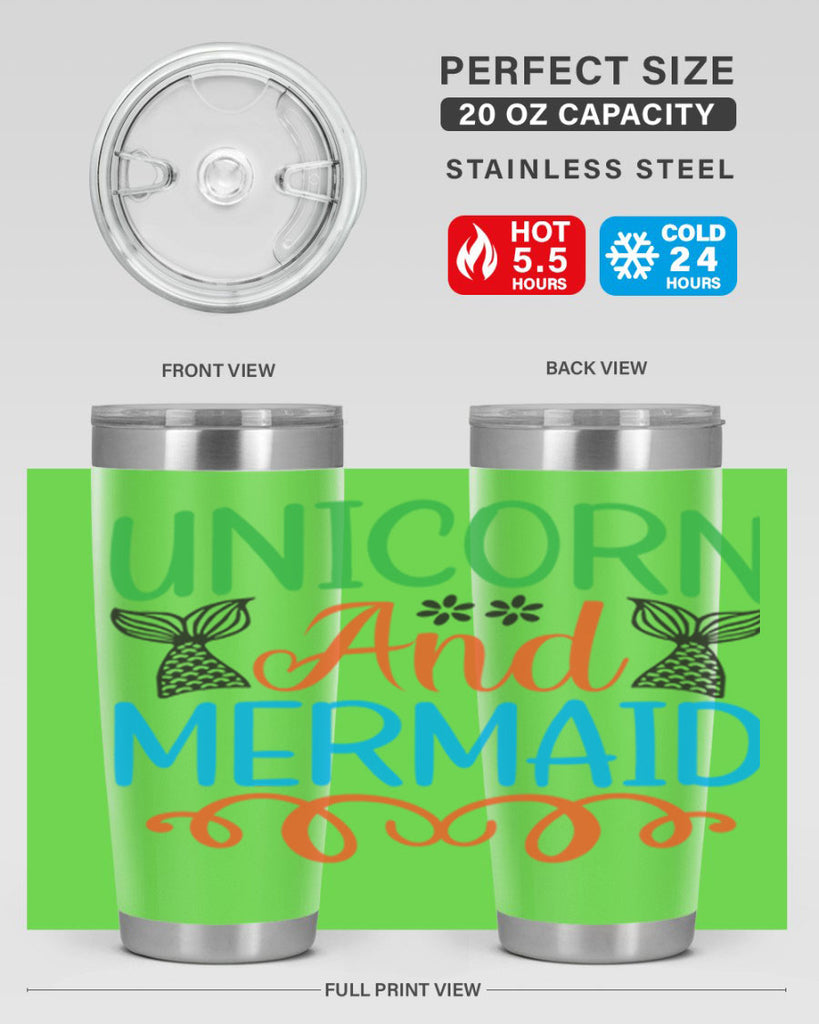 Unicorn And Mermaid 659#- mermaid- Tumbler