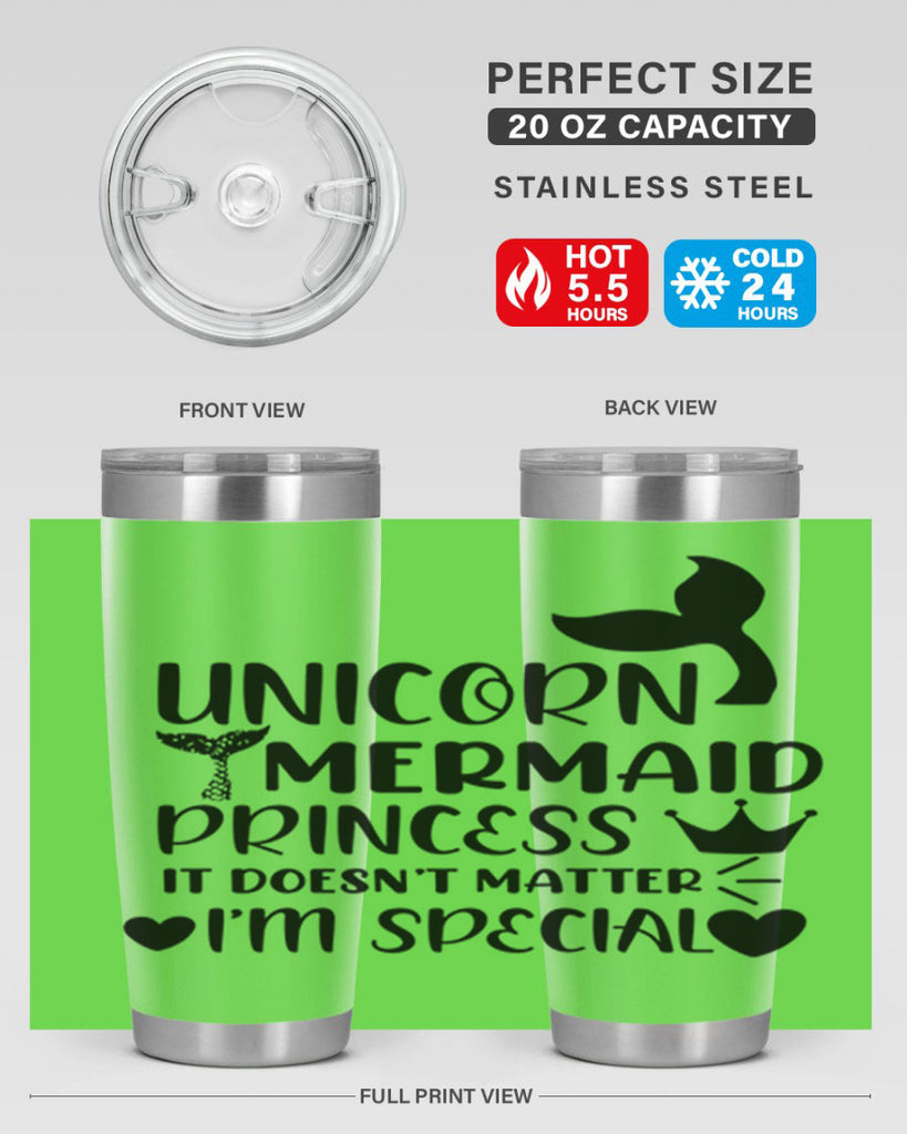 Unicorn Mermaid princess it doesnt 662#- mermaid- Tumbler