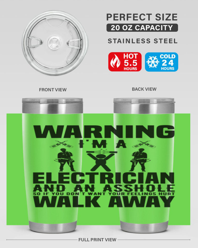 Warning Style 4#- electrician- tumbler