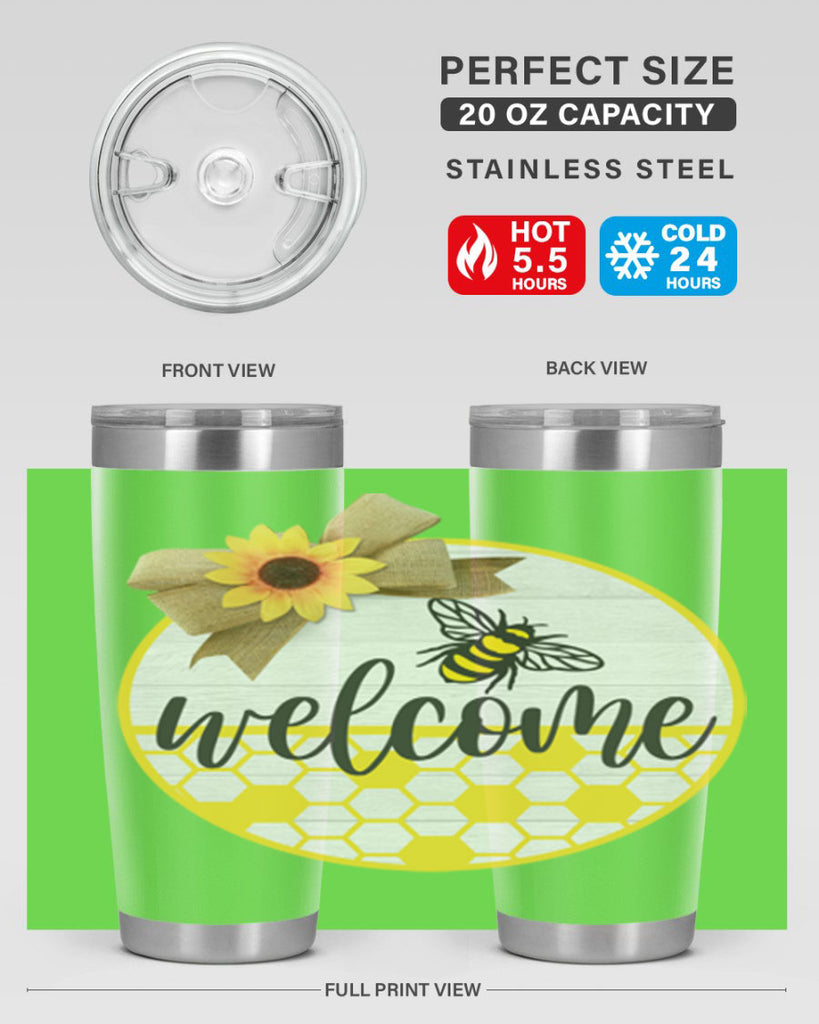 Welcome Bee and hive Mockup566#- spring- Tumbler