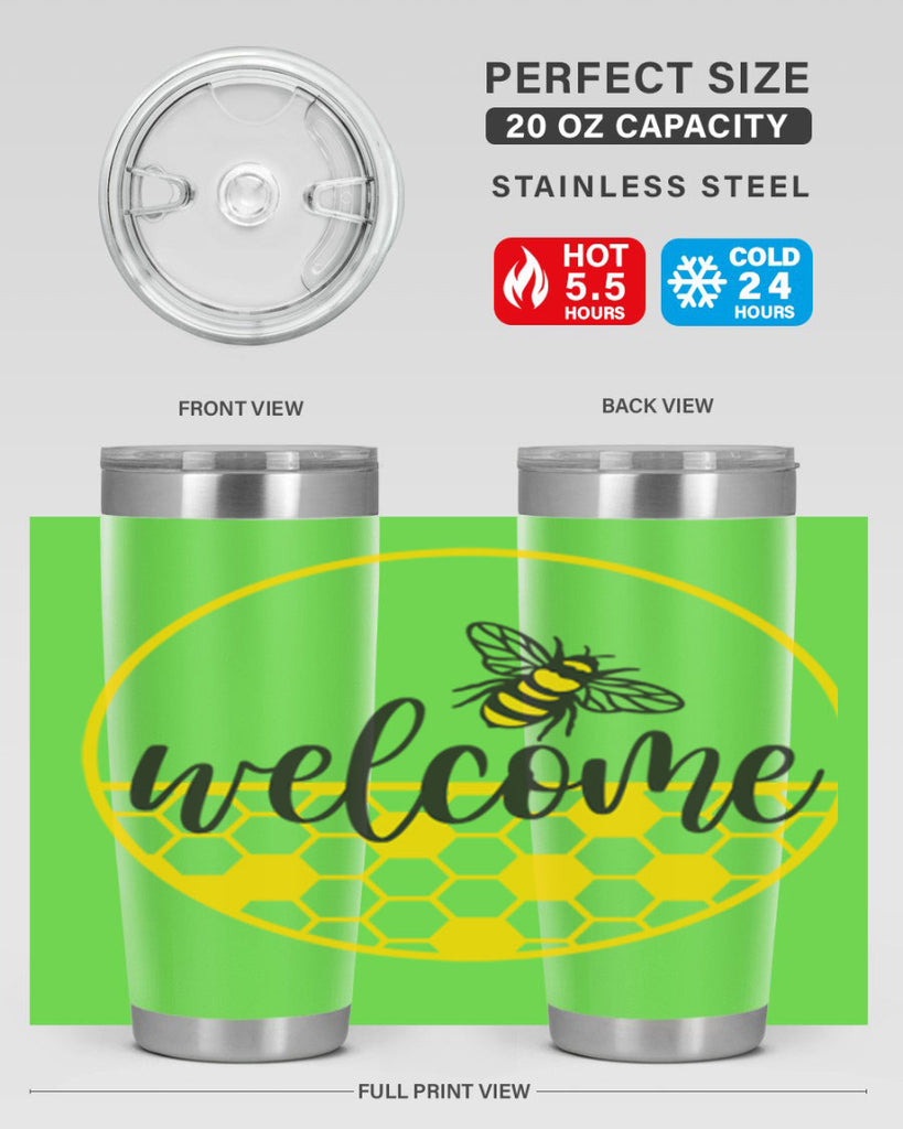 Welcome Bee and hive567#- spring- Tumbler