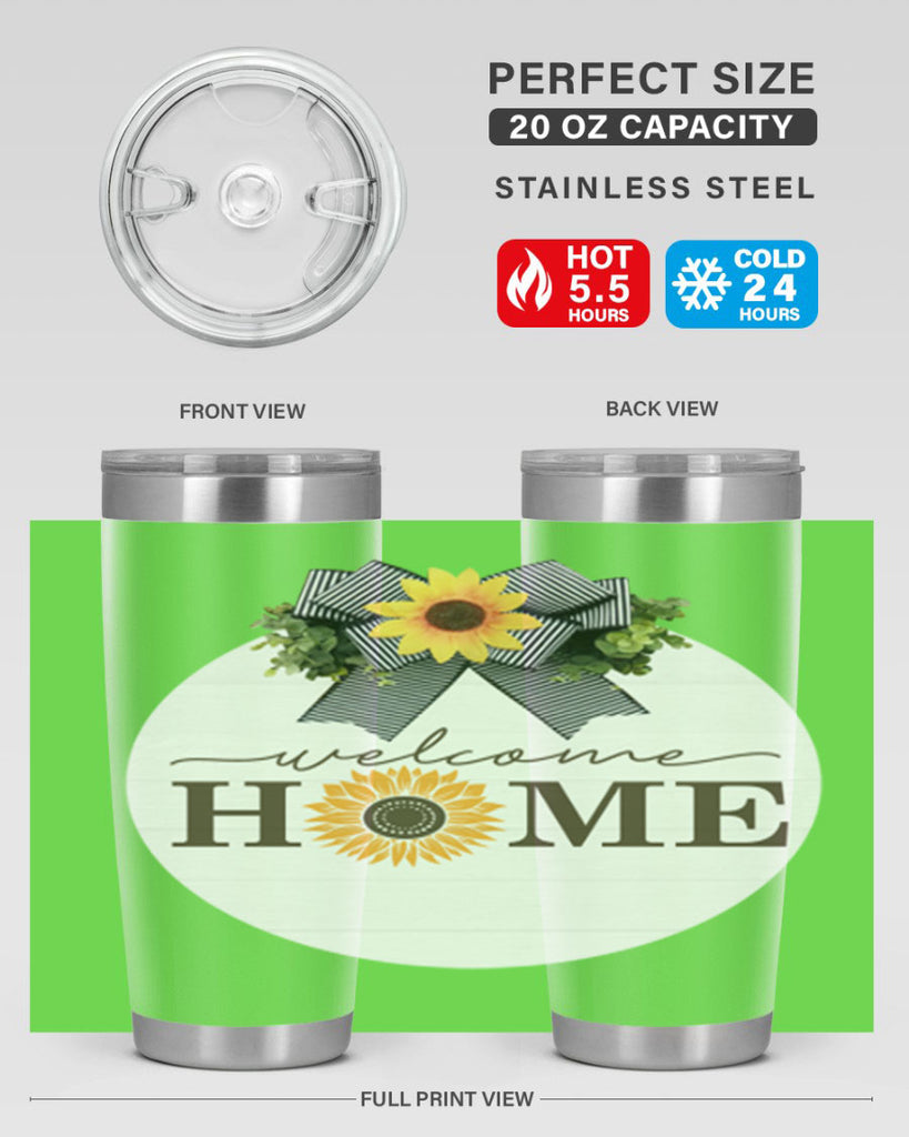 Welcome Home sunflower Mockup572#- spring- Tumbler