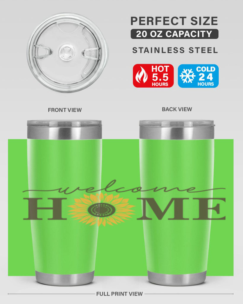 Welcome Home sunflower573#- spring- Tumbler