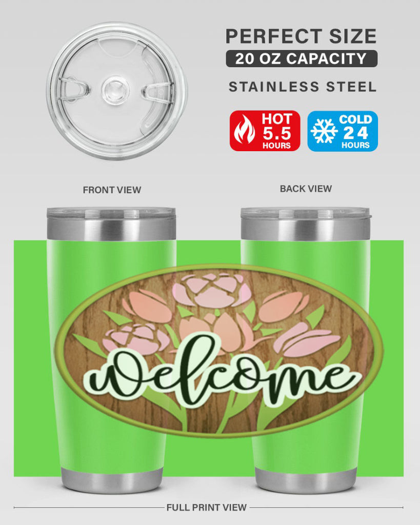 Welcome flowers bouquet Mockup570#- spring- Tumbler