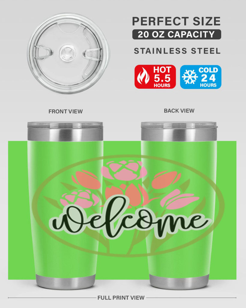 Welcome flowers bouquet571#- spring- Tumbler