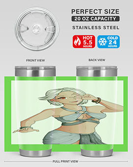 White hair girl wearing summer outfit 40#- anime- Tumbler