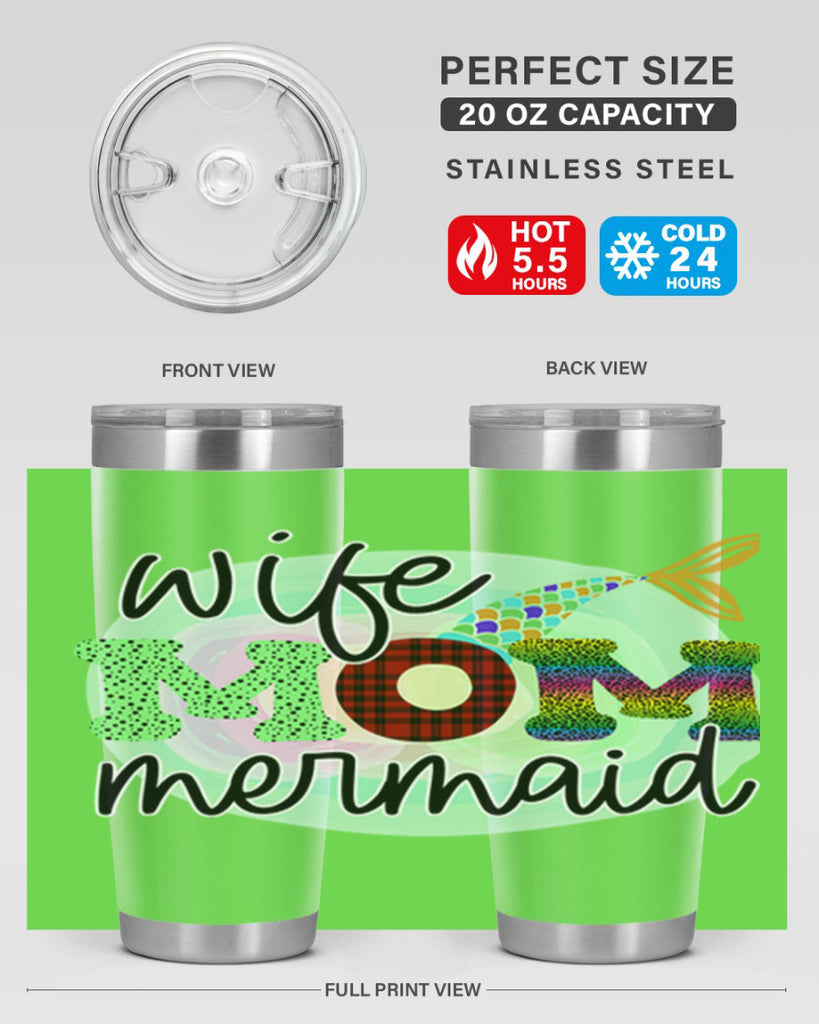 Wife Mom Mermaid 674#- mermaid- Tumbler