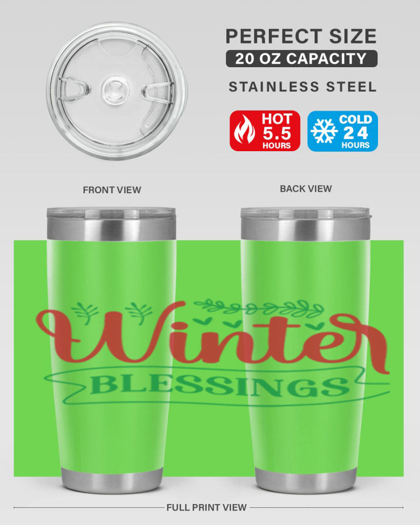 Winter Blessings 494#- winter- Tumbler