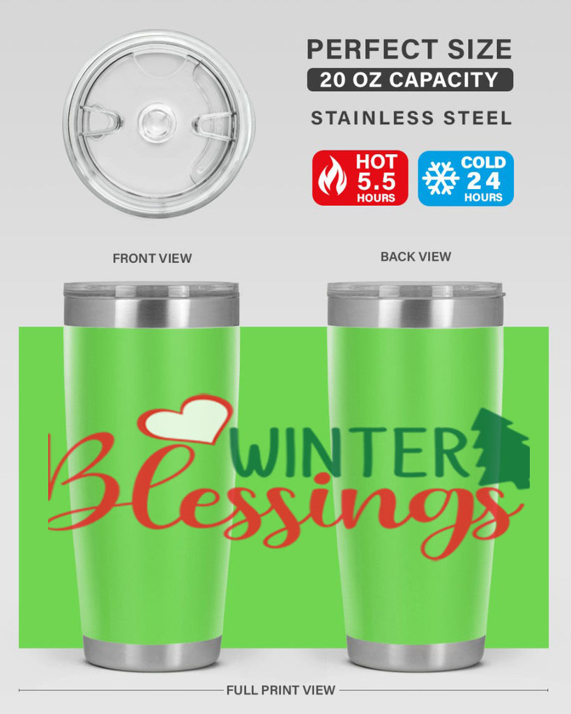 Winter Blessings 546#- winter- Tumbler