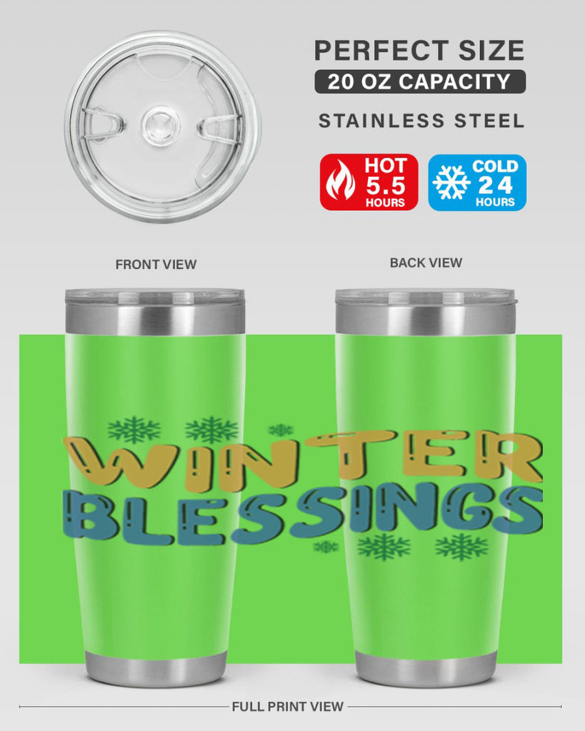 Winter Blessings 547#- winter- Tumbler