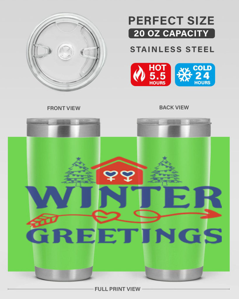 Winter Greetings 551#- winter- Tumbler