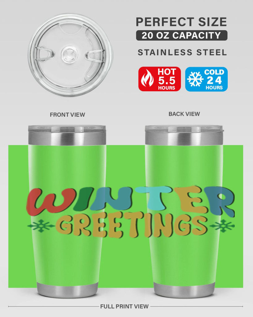 Winter Greetings 552#- winter- Tumbler