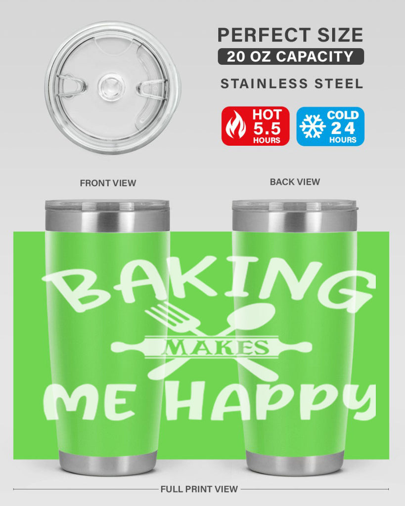 baking makes me happy 54#- kitchen- Tumbler