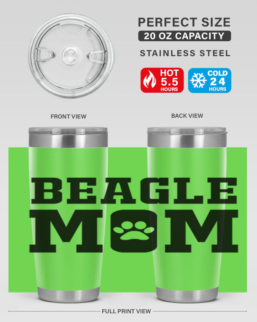 beagle mom 215#- mom- Tumbler