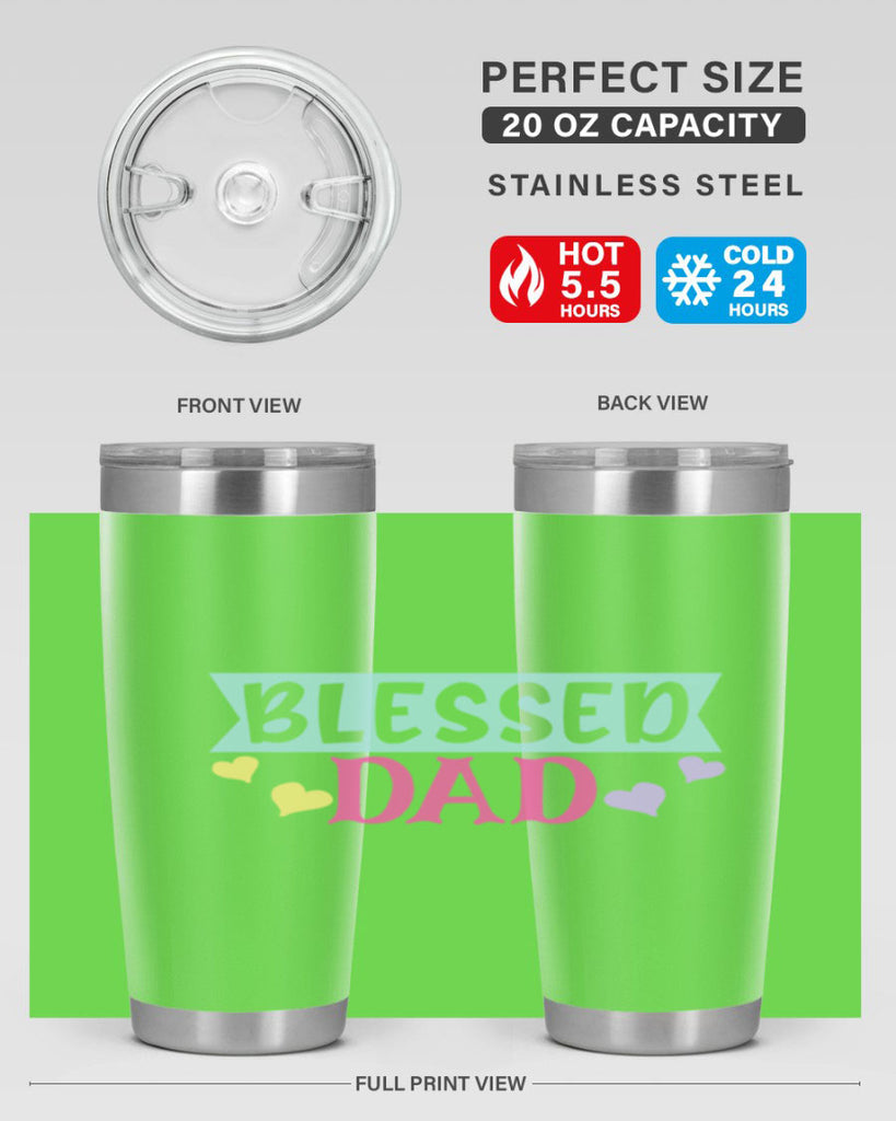 blessed dad 37#- dad- Tumbler