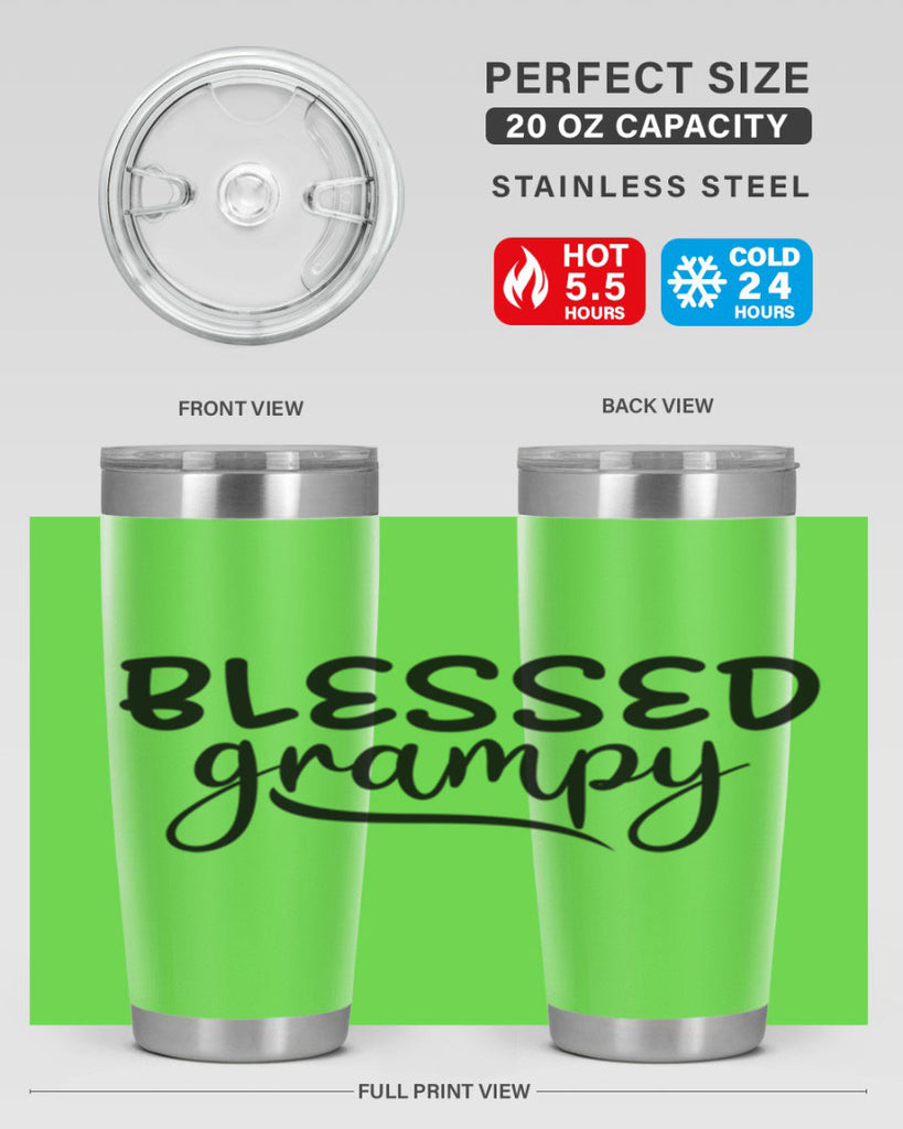 blessed grampy 77#- grandpa - papa- Tumbler