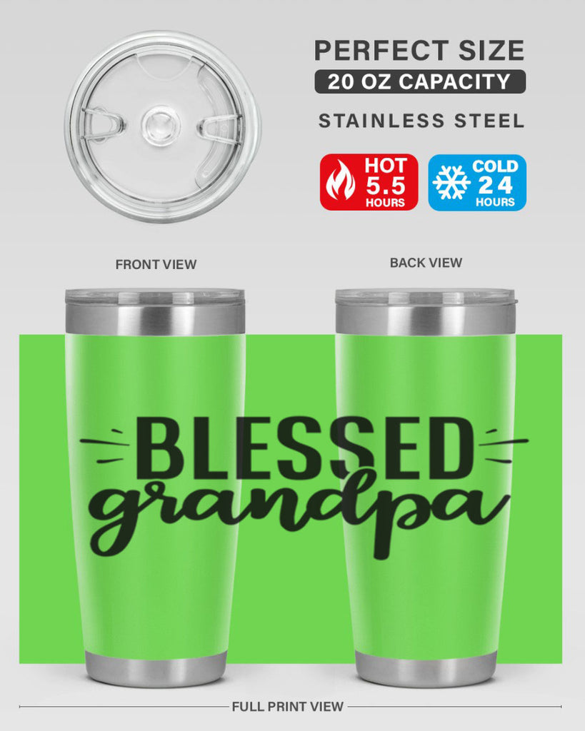 blessed grandpa 74#- grandpa - papa- Tumbler