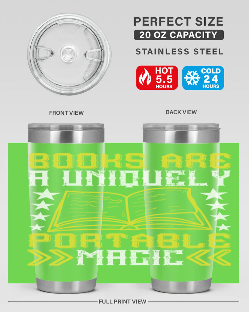 books are a uniquely portable magic 75#- reading- Tumbler