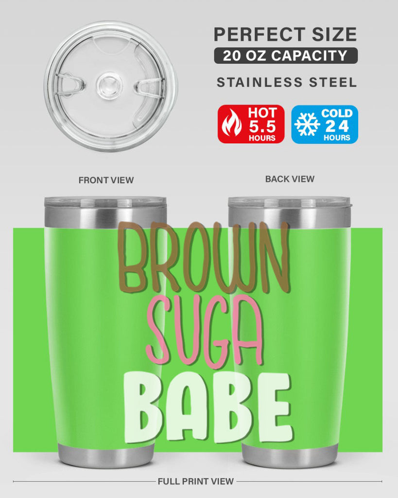 brown suga babe 190#- black words phrases- Cotton Tank