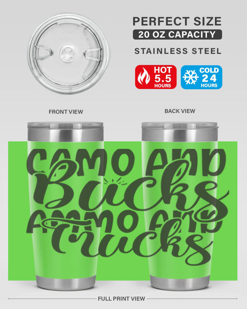 camo and bucks ammo and trucks 18#- hunting- Tumbler